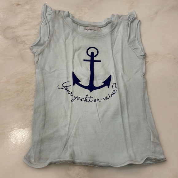La Vie Jet Setter Light Blue Cotton Tank Size 4T - Picture 2 of 5